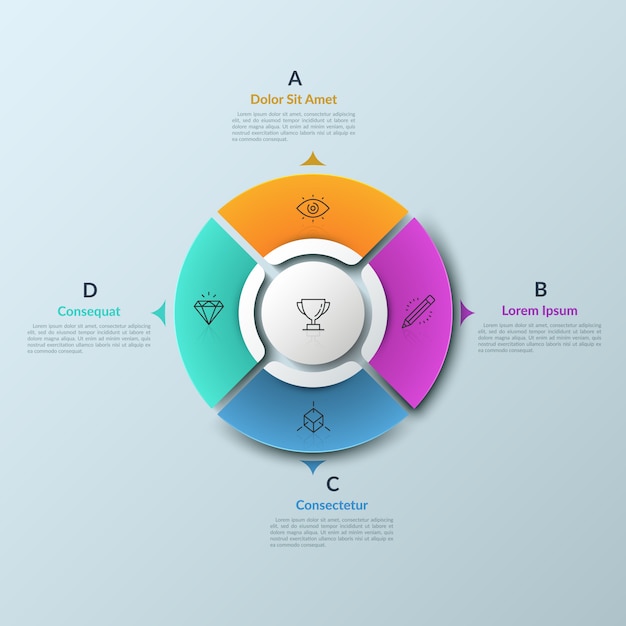 Plantilla de diseño de infografía moderna