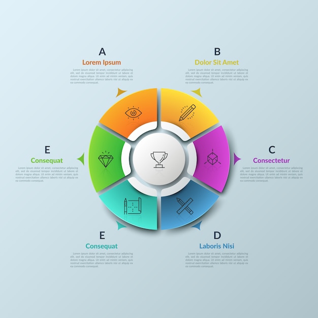 Plantilla de diseño de infografía moderna