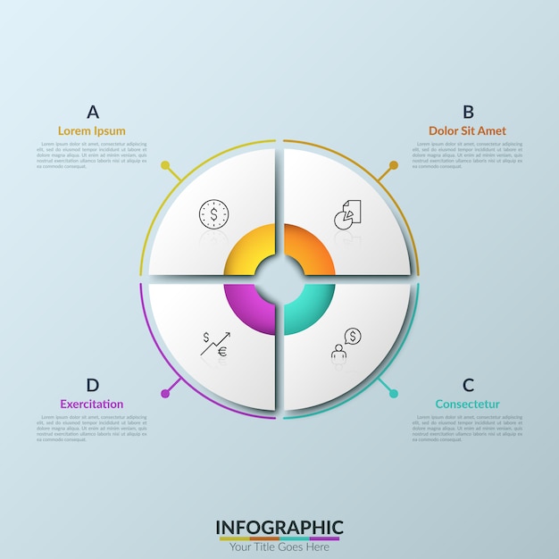 Plantilla de diseño de infografía moderna