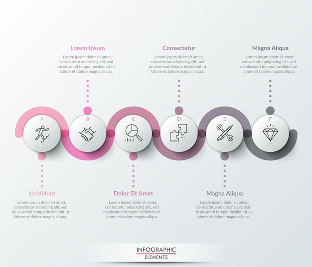 Plantilla de diseño de infografía moderna