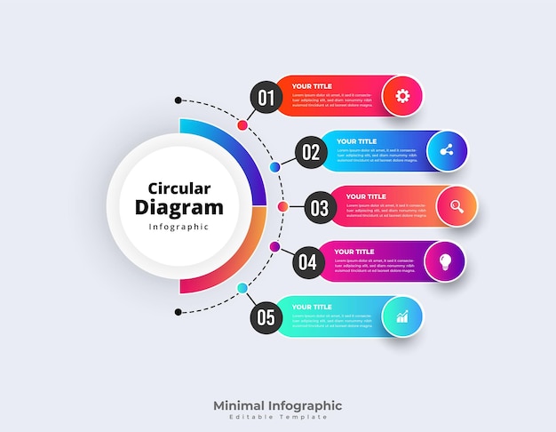 plantilla de diseño de infografía de negocios moderna