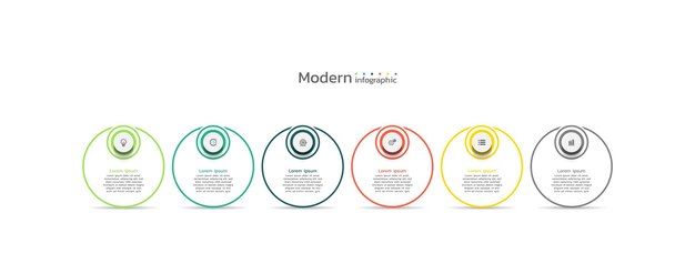 Plantilla de diseño de infografía de negocios de presentación