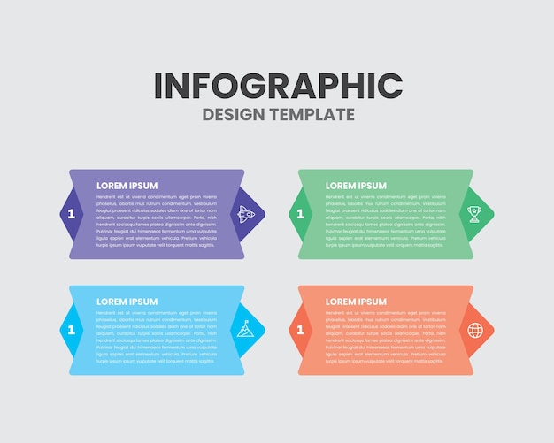 Plantilla de diseño de infografía de negocios simple Banner para presentación