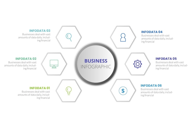 plantilla de diseño de infografía con opción o paso para la presentación de negocios