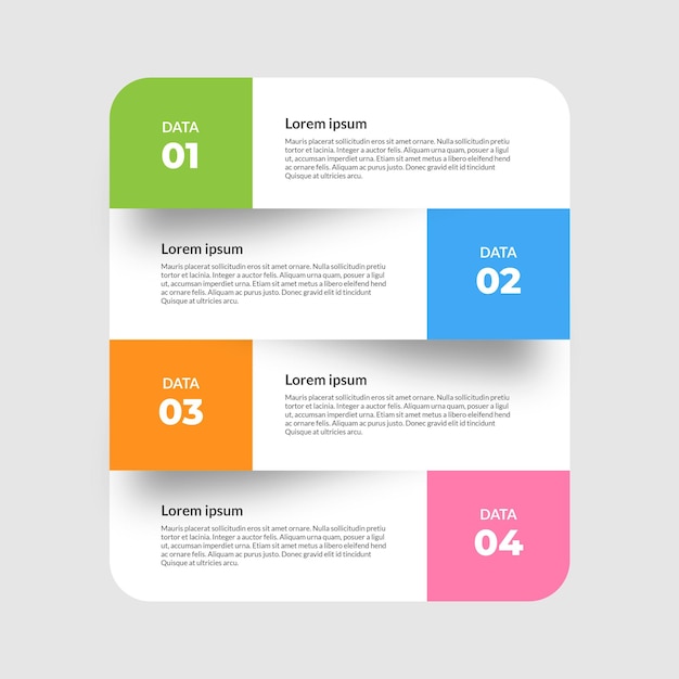 Plantilla de diseño de infografía de paso elegante