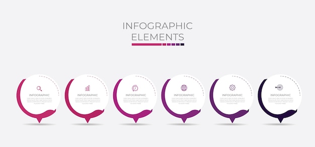 Plantilla de diseño de infografía simple.