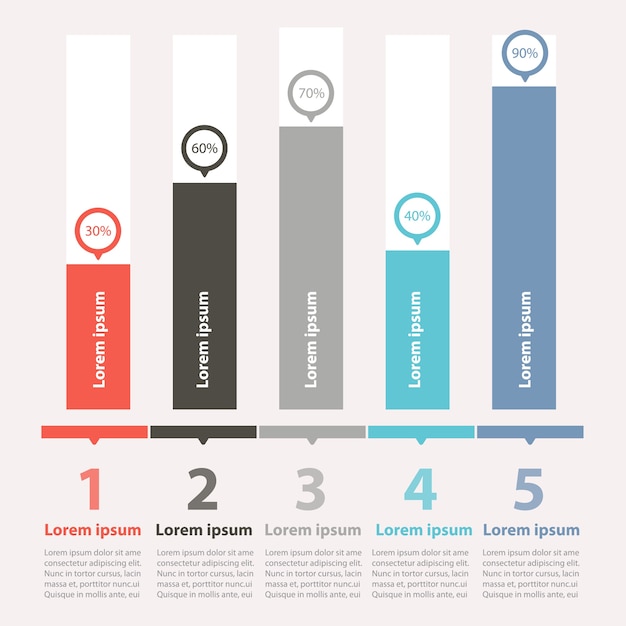 Vector plantilla de diseño de infografía.