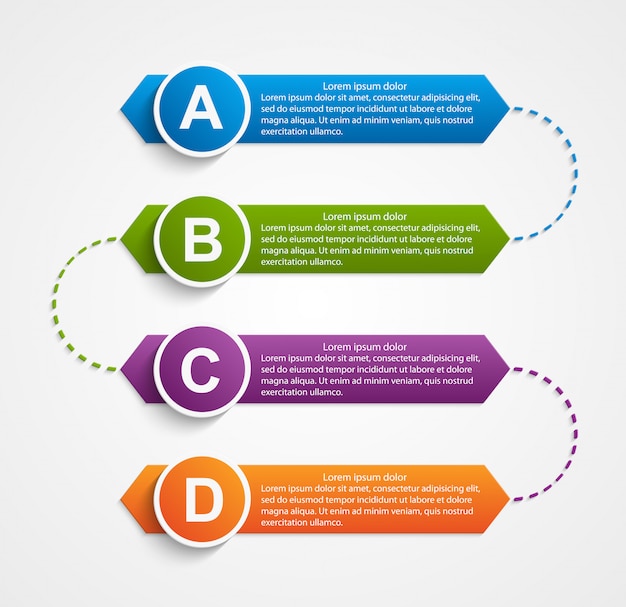 Plantilla de diseño de infografías abstractas.