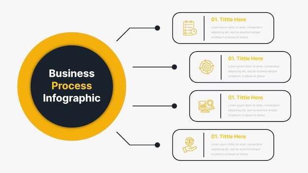 plantilla de diseño de infografías circulares vectoriales