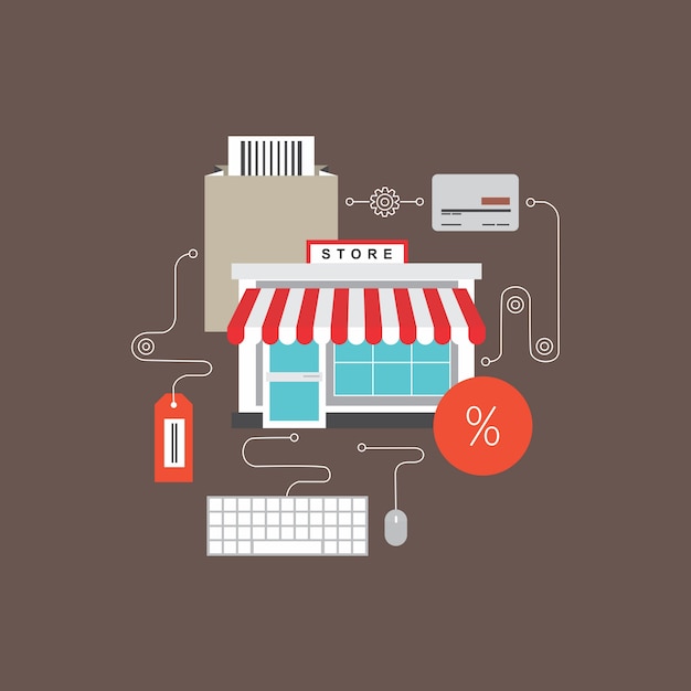 Plantilla de diseño de infografías de comercio electrónico