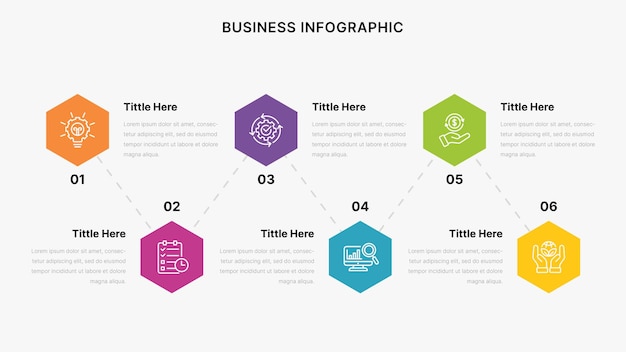 plantilla de diseño de infografías empresariales de línea de tiempo vectorial