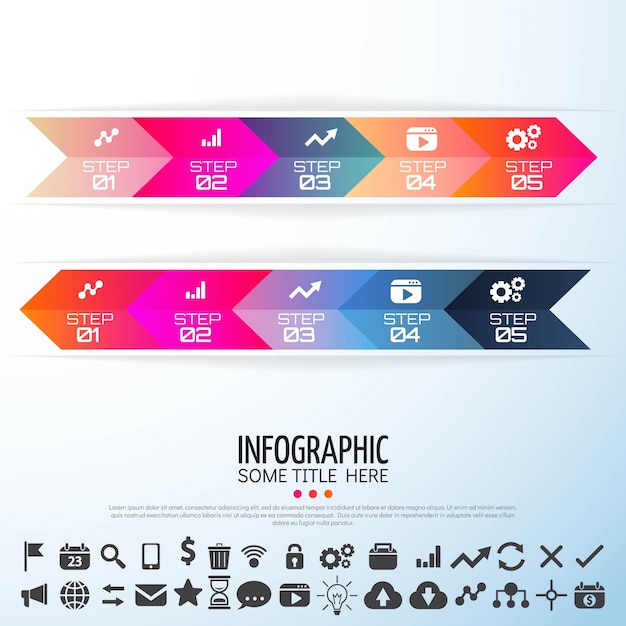 Plantilla de diseño de infografías de flecha