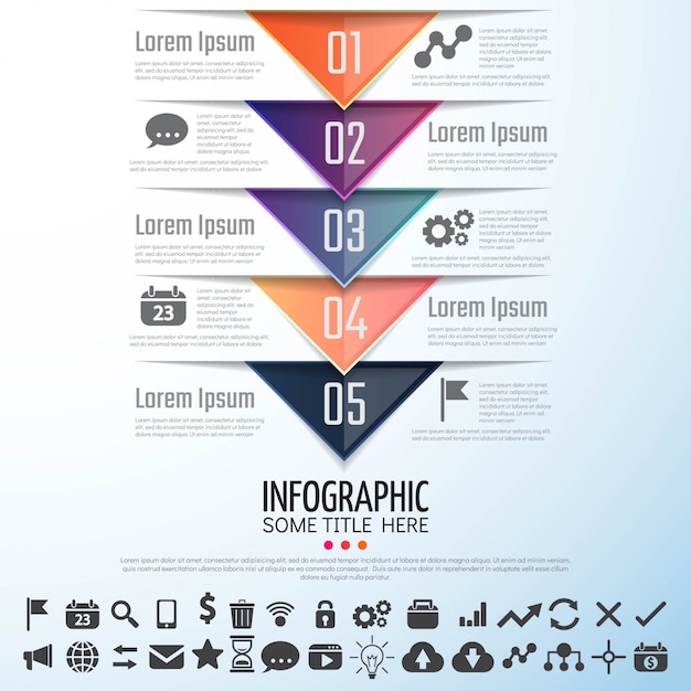 Plantilla de diseño de infografías de flecha