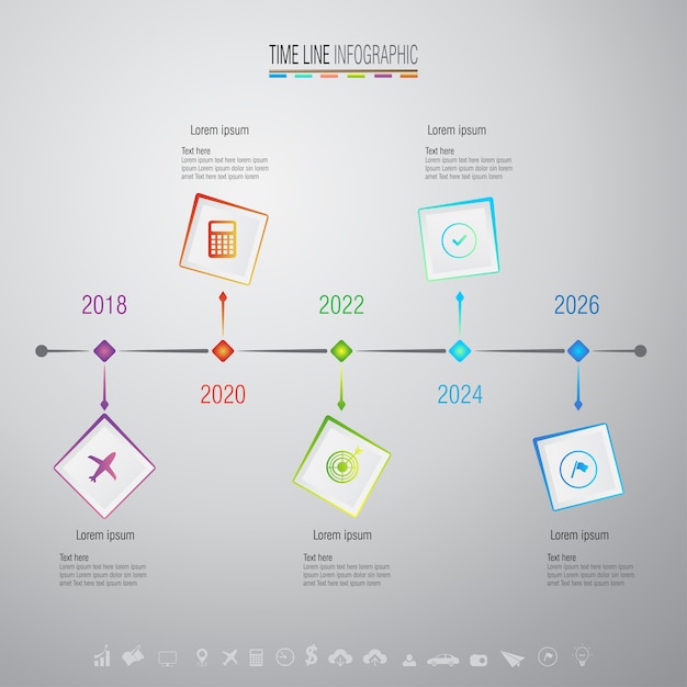 Plantilla de diseño de infografías con iconos conjunto