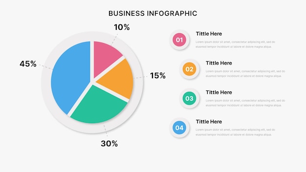 Vector plantilla de diseño de infografías del informe anual de vector