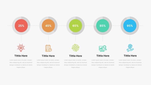 Vector plantilla de diseño de infografías de línea de tiempo de pasos vectoriales