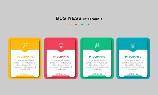 Plantilla de diseño de infografías de línea de tiempo de pasos