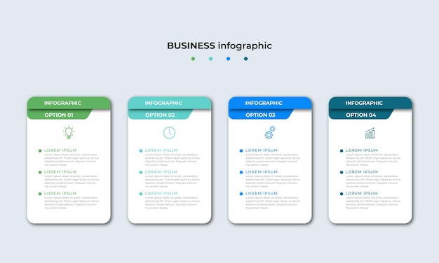 Plantilla de diseño de infografías de línea de tiempo de pasos