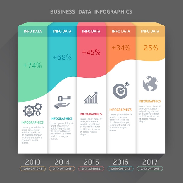 Plantilla de diseño de infografías de negocios