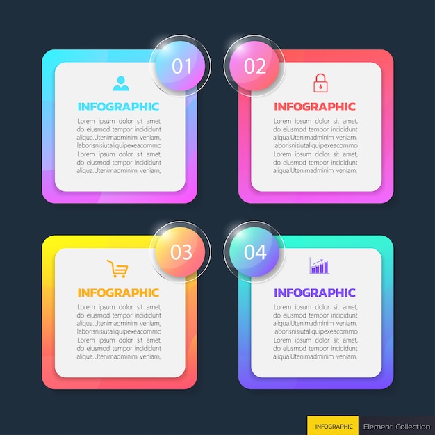 Vector plantilla de diseño de infografías de negocios