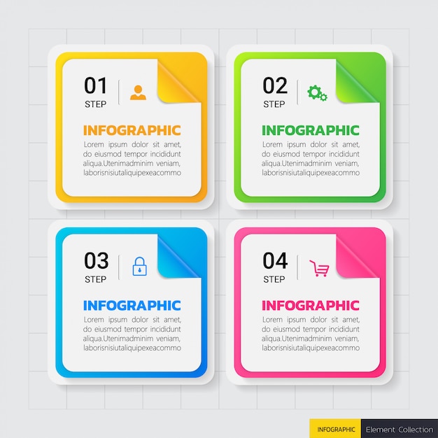 plantilla de diseño de infografías de negocios