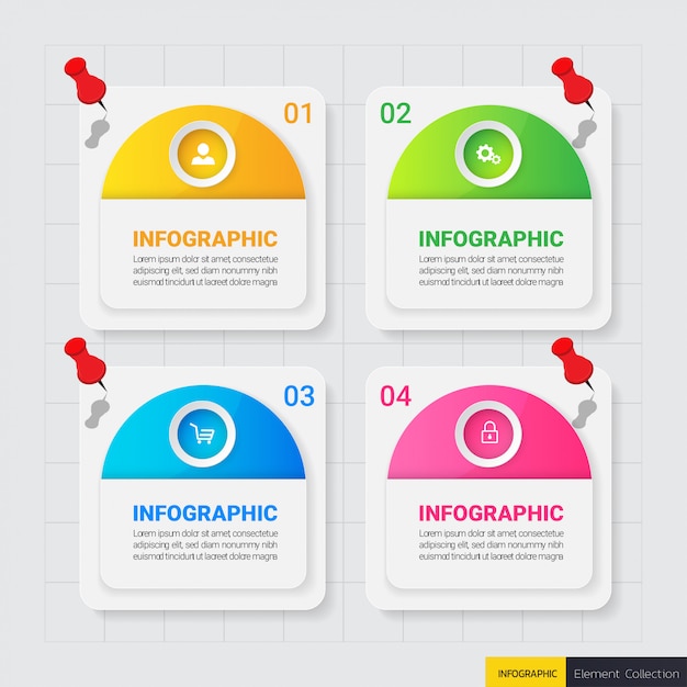 Plantilla de diseño de infografías de negocios