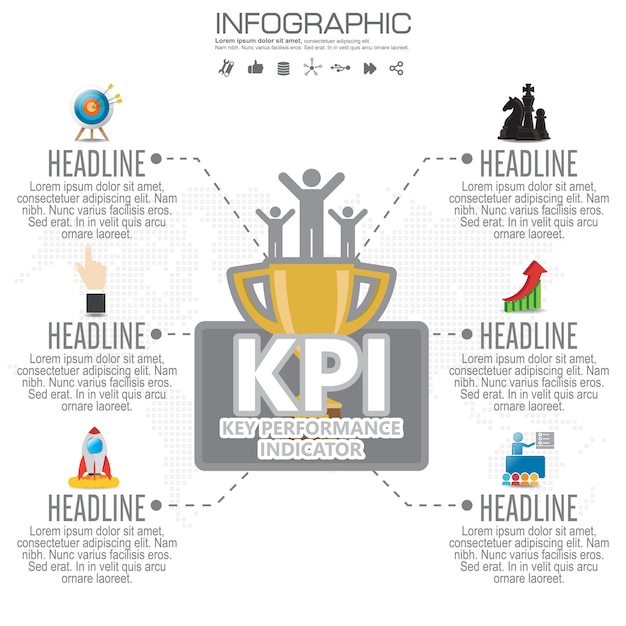 Plantilla de diseño de infografías con paso