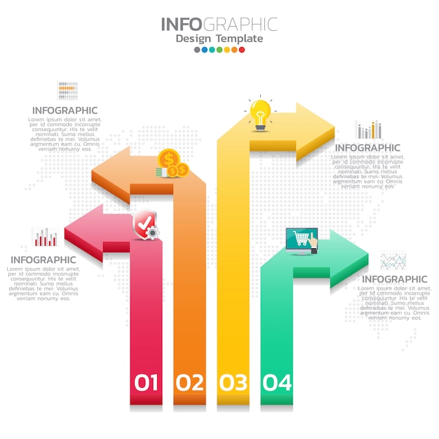 Plantilla de diseño de infografías Timeline