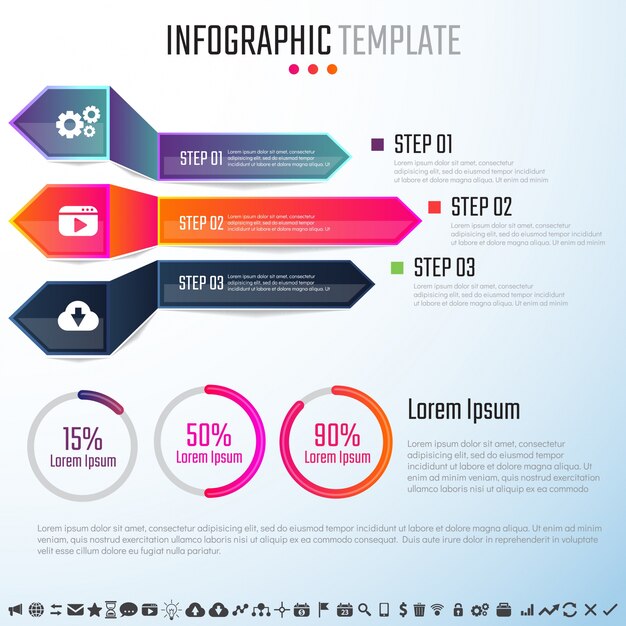 plantilla de diseño de infografías