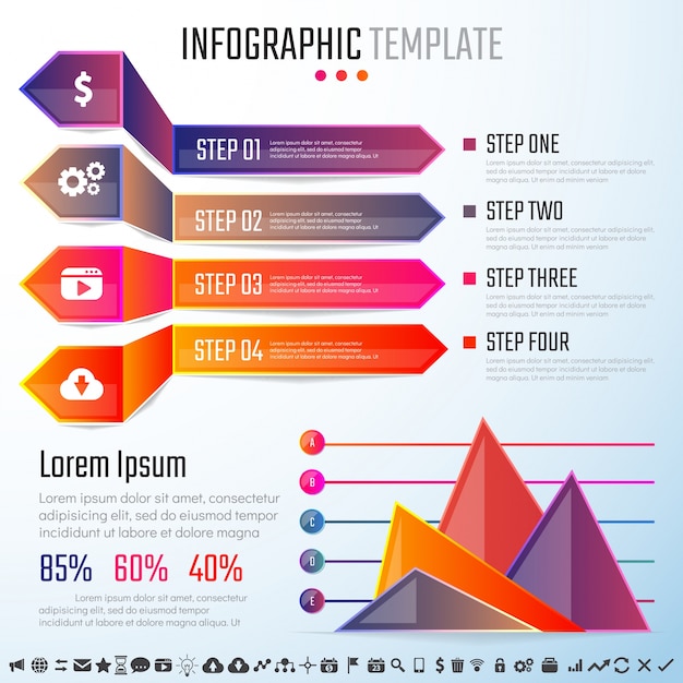 plantilla de diseño de infografías