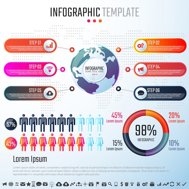 plantilla de diseño de infografías