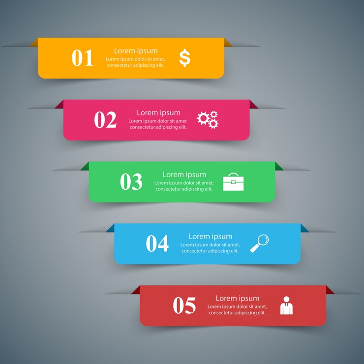 Vector plantilla de diseño infográfico 3d e iconos de marketing