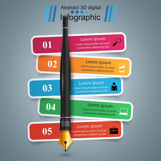 Plantilla de diseño infográfico 3d