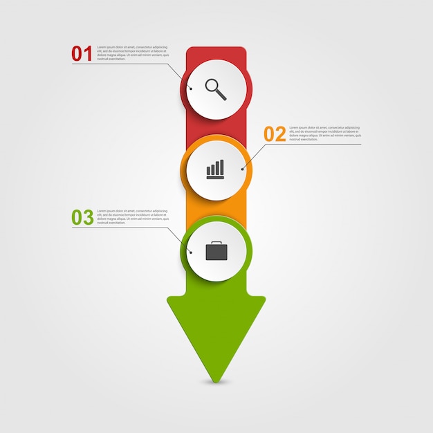 Plantilla de diseño infográfico abstracto.