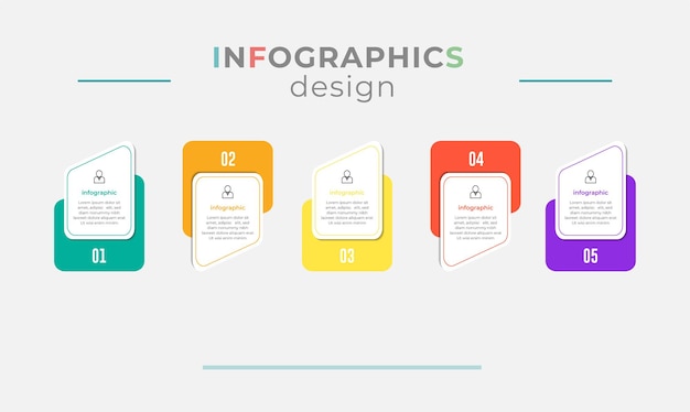 Plantilla de diseño infográfico empresarial con 4 opciones o pasos ilustración vectorial.