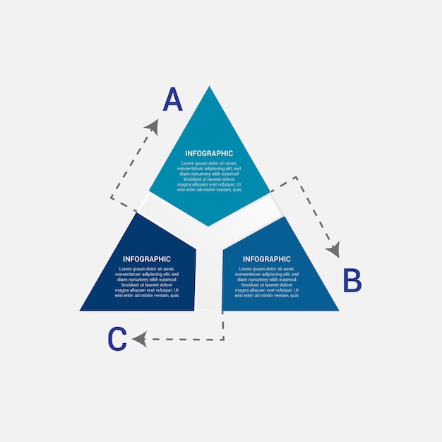 plantilla de diseño infográfico empresarial degradado moderno vectorial