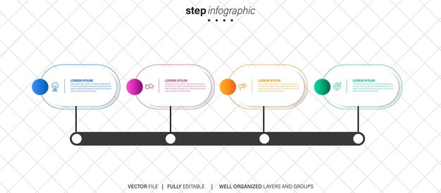 Plantilla de diseño infográfico con lugar para sus datos Ilustración vectorial