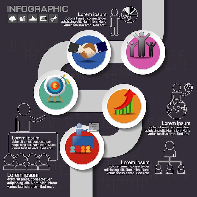 Plantilla de diseño infográfico con lugar para sus datos.