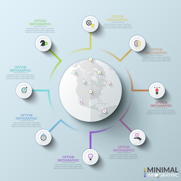 Plantilla de diseño infográfico moderno