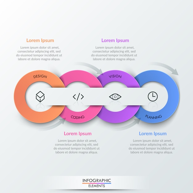 Plantilla de diseño infográfico moderno