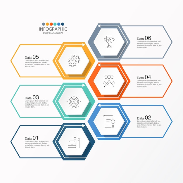 Plantilla de diseño infográfico con opciones.