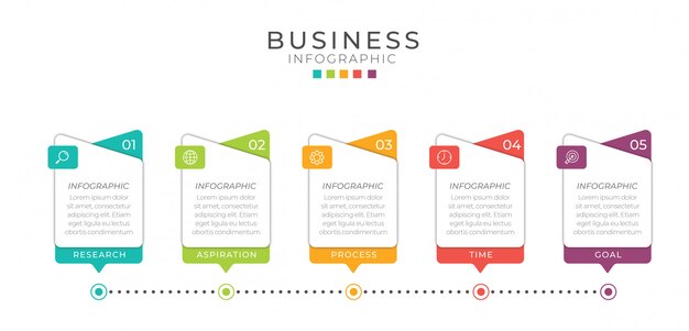 Plantilla de diseño infográfico simple. ilustración plana para presentación, informe.