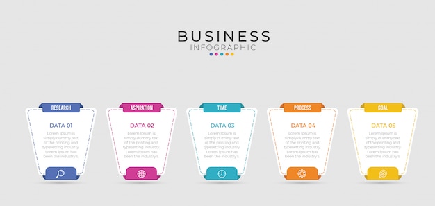 Plantilla de diseño infográfico simple. ilustración plana para presentación, informe.