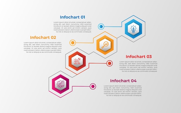 Plantilla de diseño infográfico simple