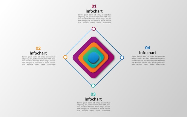 Plantilla de diseño infográfico simple