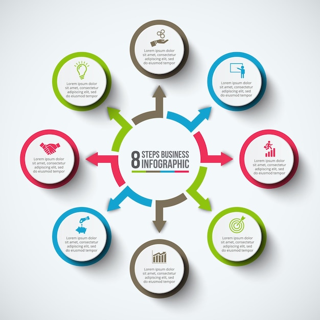 Plantilla de diseño infográfico de vector