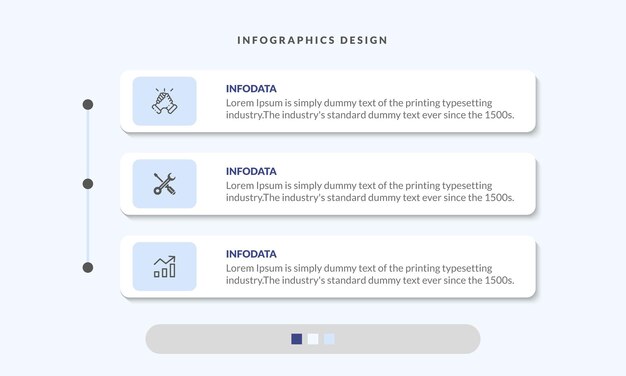 Plantilla de diseño infográfico vectorial con iconos de marketing. concepto de negocio con 3 opciones o pasos