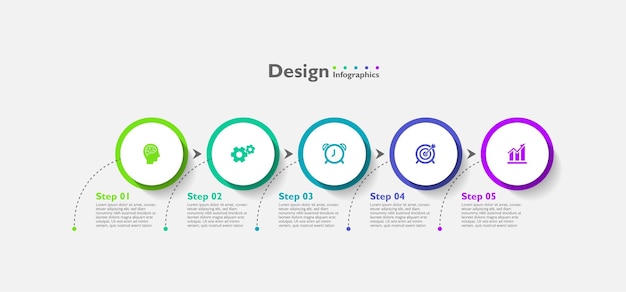 Plantilla de diseño infográfico de visualización empresarial