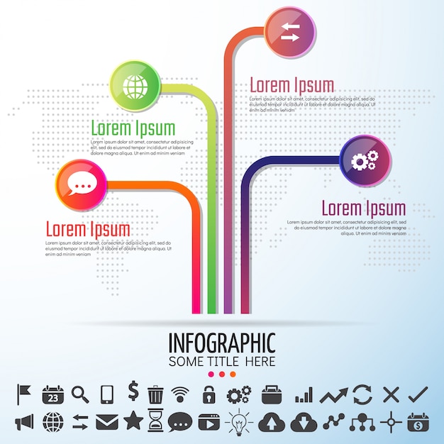 Plantilla de diseño de infographics