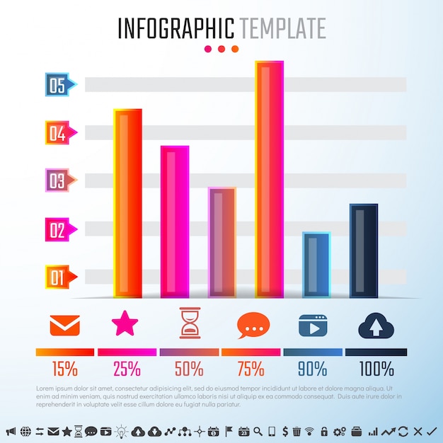 Plantilla de diseño de Infographics